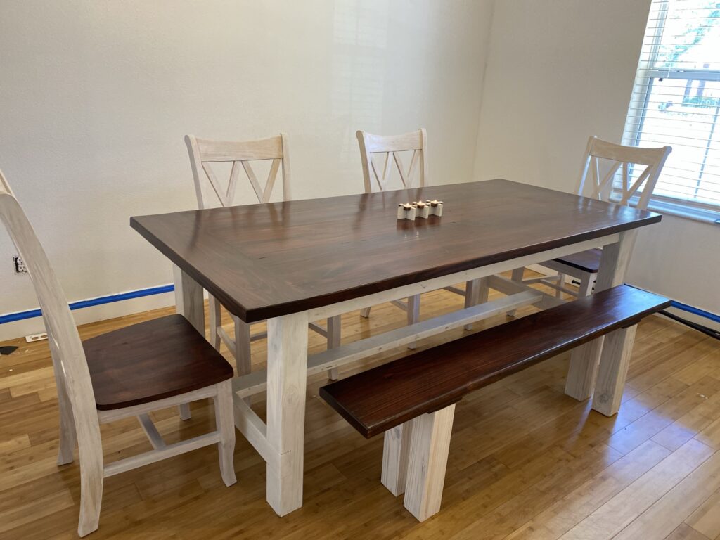 Farm style dining room table